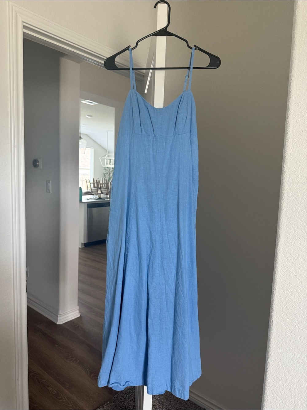 Abercrombie & Fitch Sky Blue Spaghetti Strap Maxi Dress